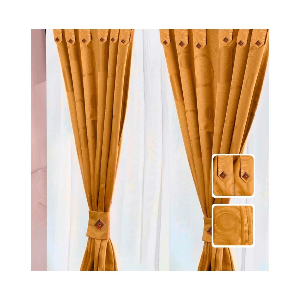 Juego de Cortinas Jacquard 280cm de ancho * 200cm de alto (2 Paneles de 140x200cm)