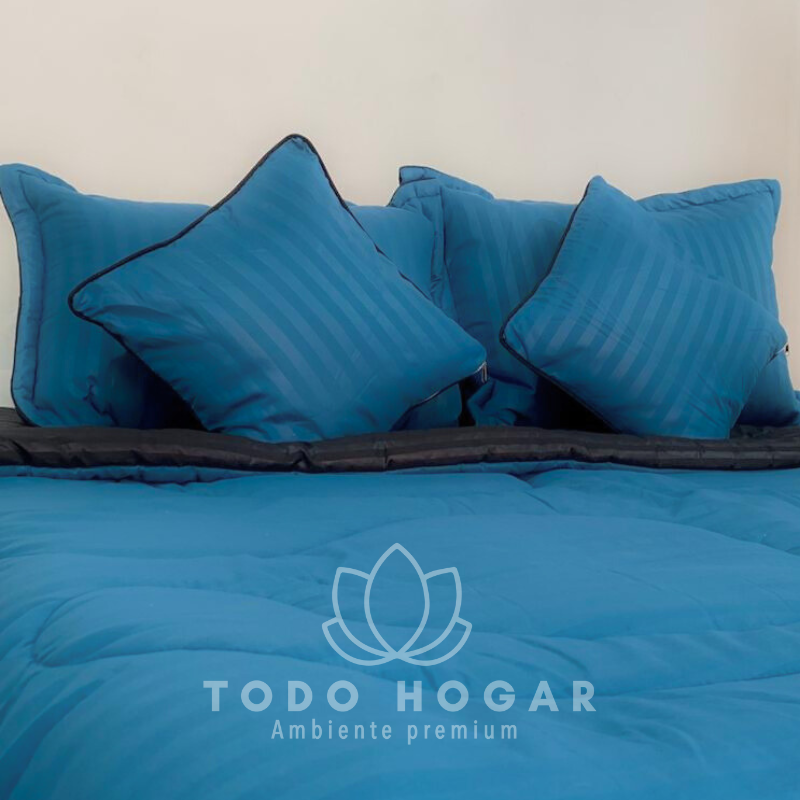 Edredon Acolchado Foam® + Cojines🎁| Cama Doble 1.40cm*1.90cm