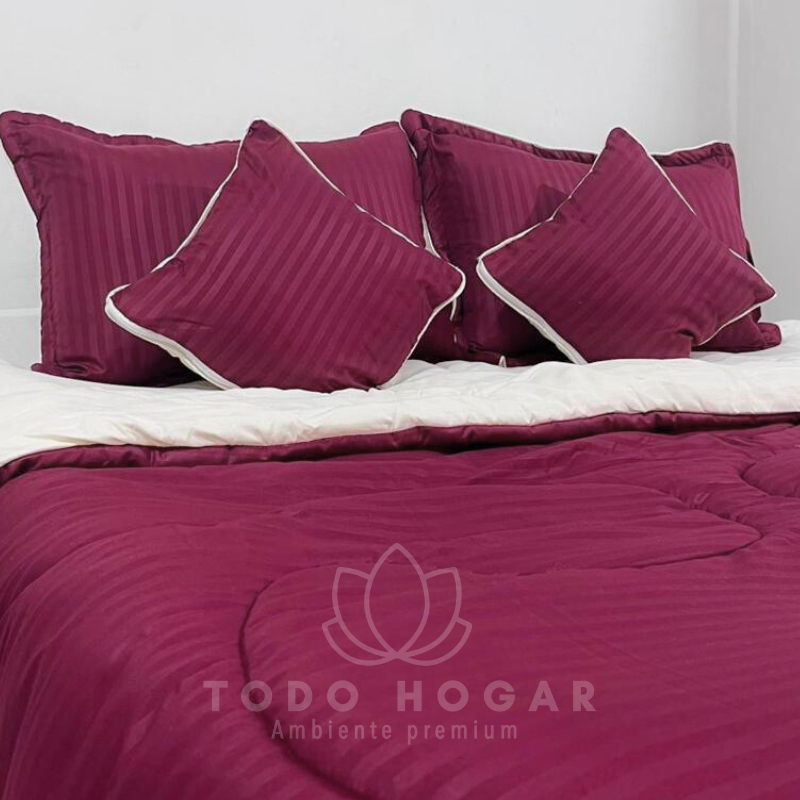 Edredon Acolchado Foam® + Cojines🎁| Cama Doble 1.40cm*1.90cm