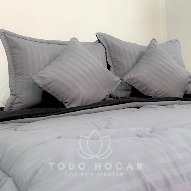 Edredon Acolchado Foam® + Cojines🎁| Cama Doble 1.40cm*1.90cm
