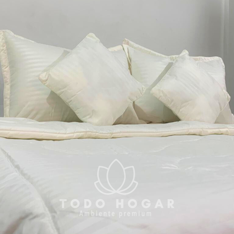 Edredon Acolchado Foam® + Cojines🎁| Cama Doble 1.40cm*1.90cm