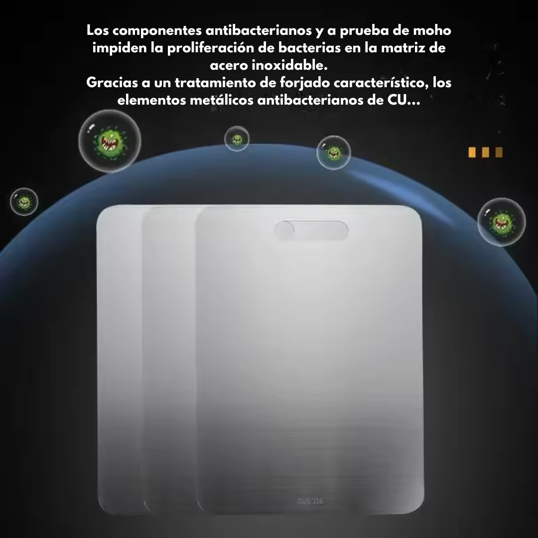 Tabla Para Picar En Acero Inoxidable 1 mm SteelChef®