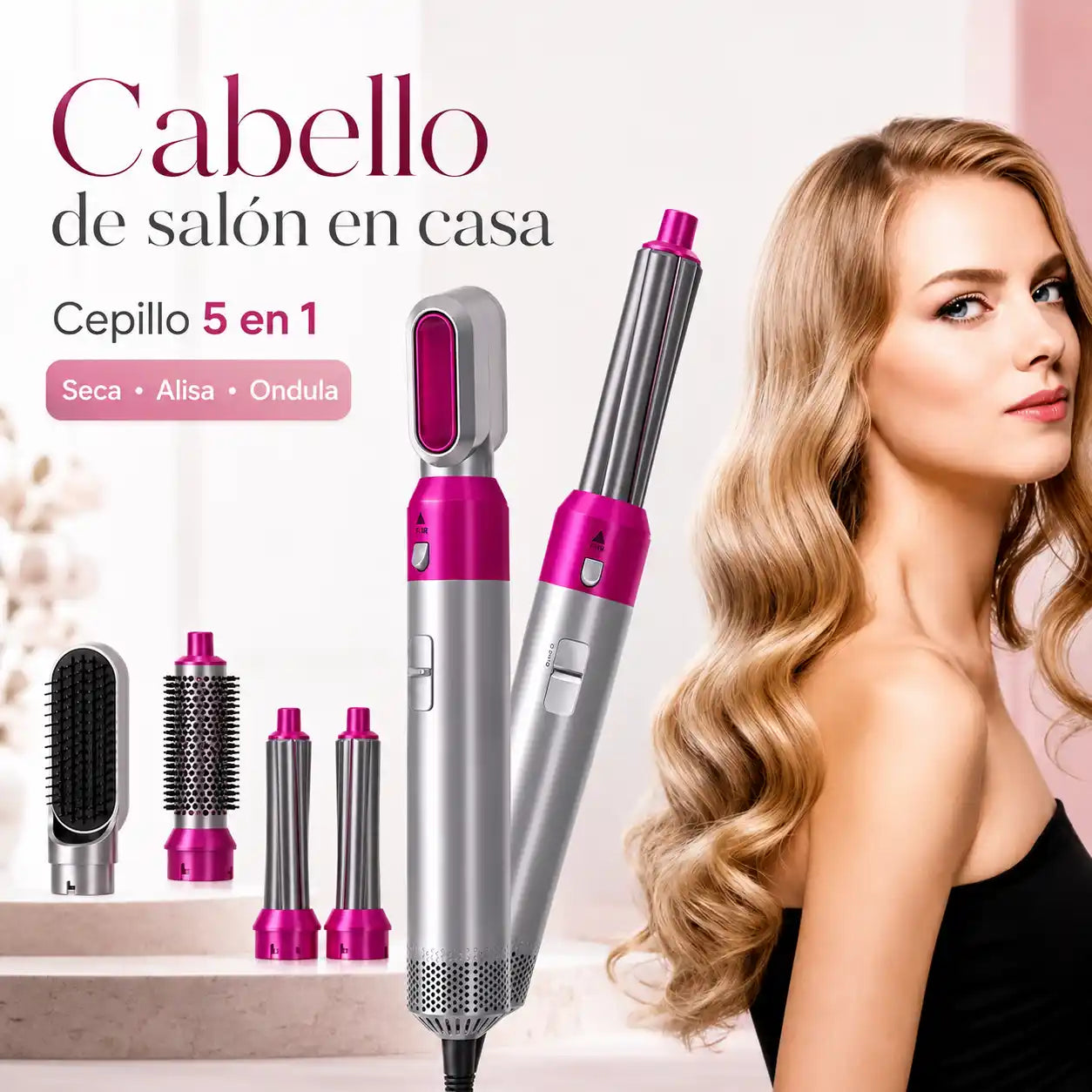 Cepillo Cabello 5 En 1 - RevOne-Step Volumizer
