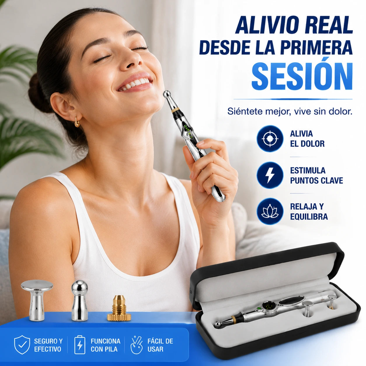 Lapiz de Acupuntura TerapeuPulse® +🎁 Gel Masajeadora