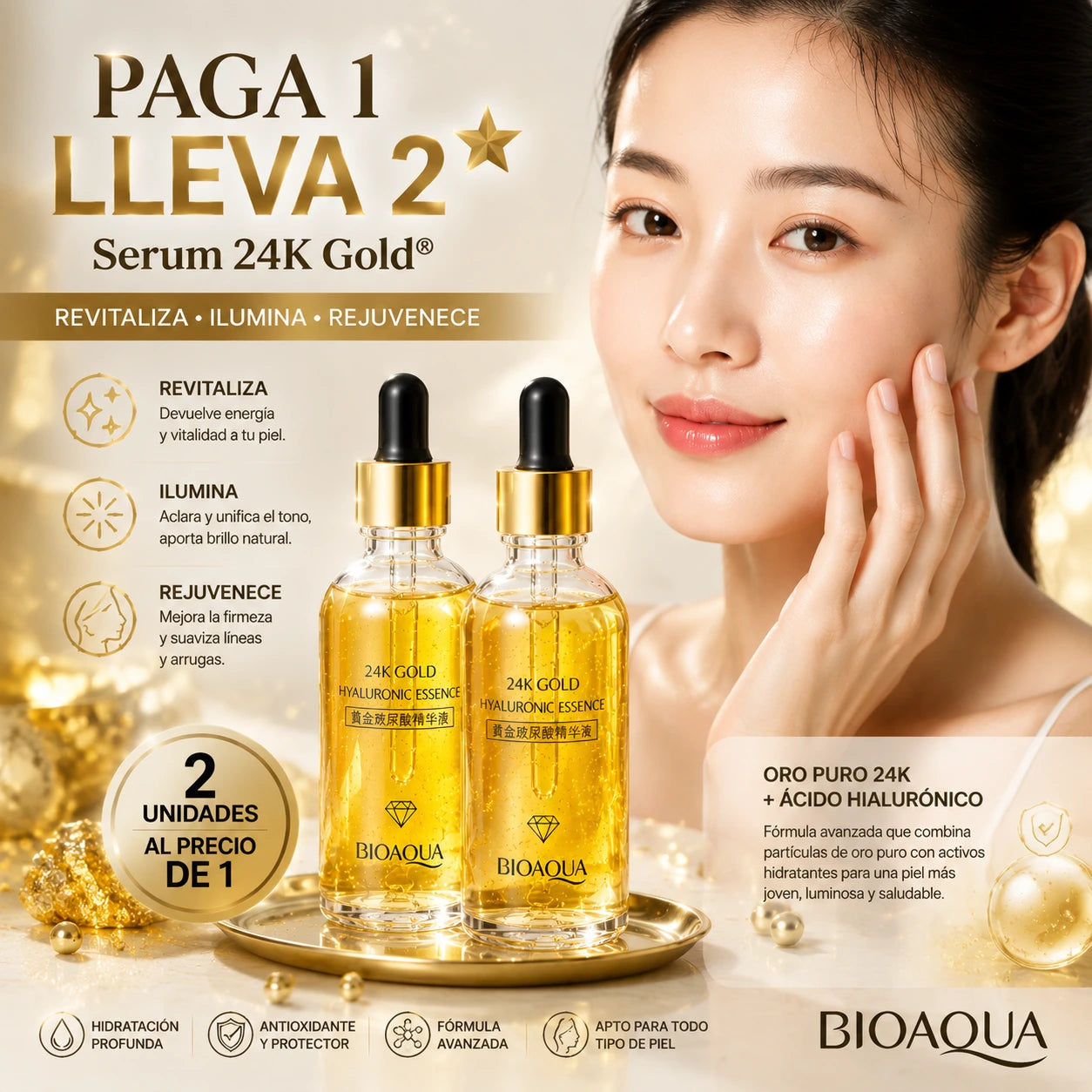 PAGA 1 LLEVA 2⭐️Serum 24K Gold®
