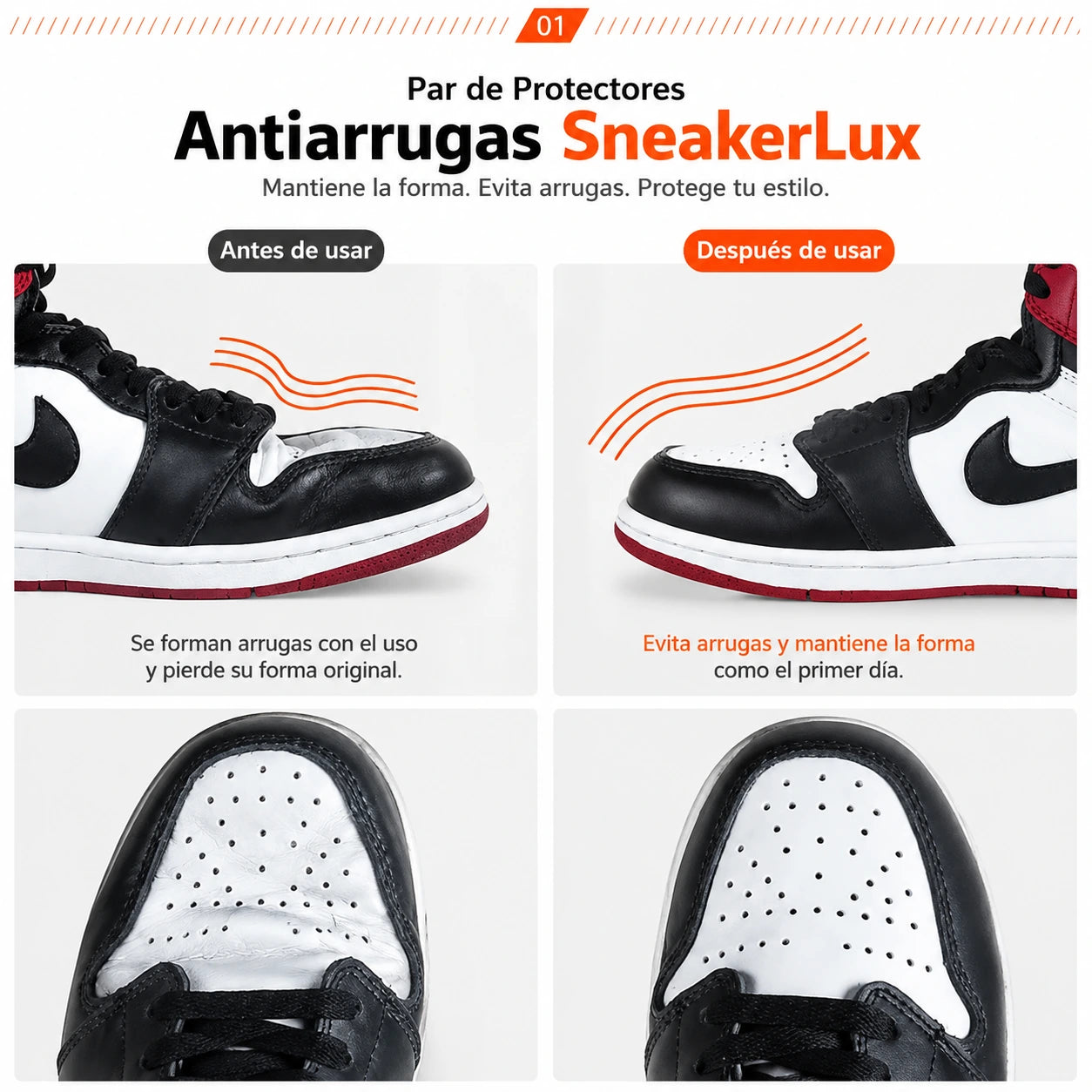 Par de Protectores Antiarrugas SneakerLux