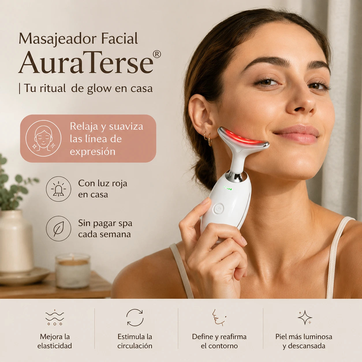 Masajeador Facial AuraTerse® | Tu ritual de glow en casa