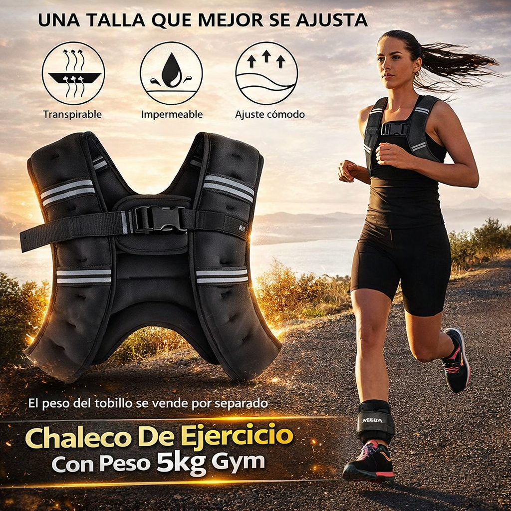 Chaleco De Ejercicio Con Peso 5kg Gym