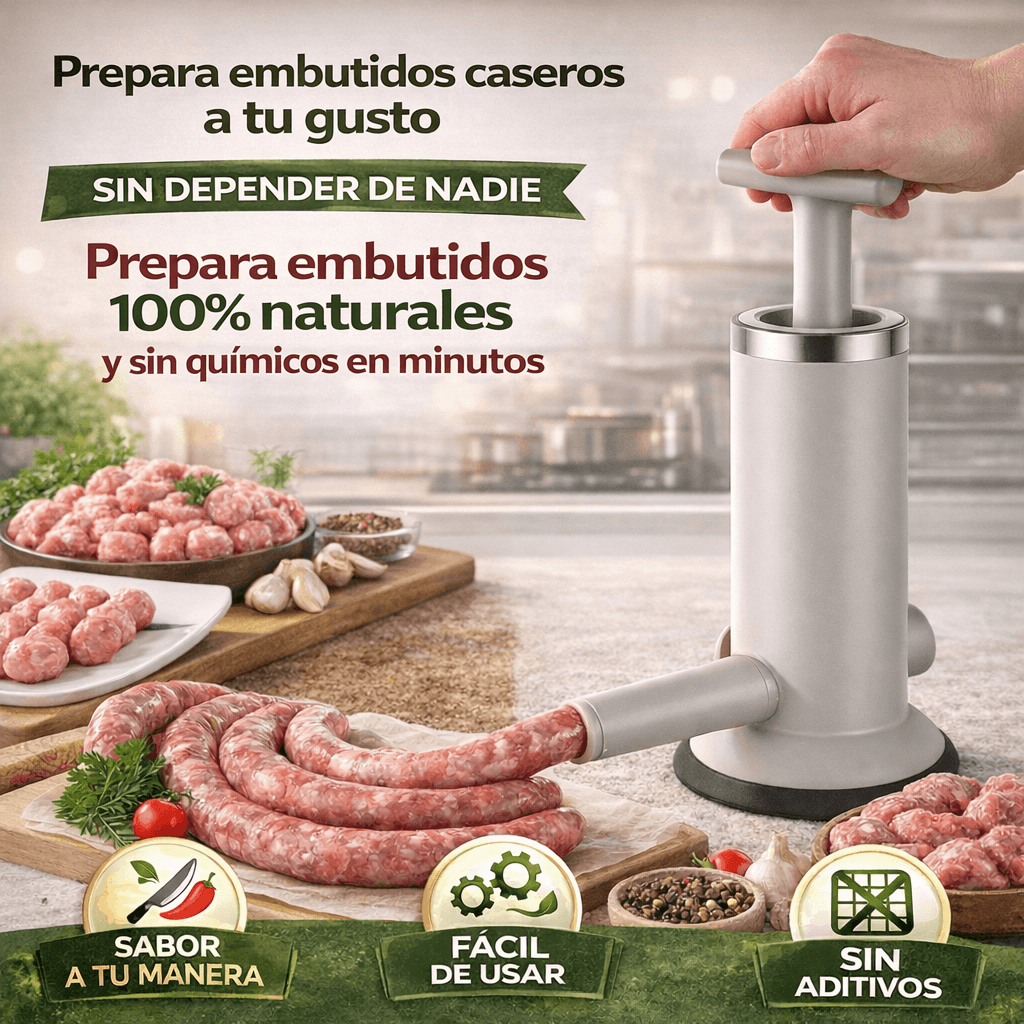 Maquina Manual Embutidos Salchichas - AlboMeat Pro®