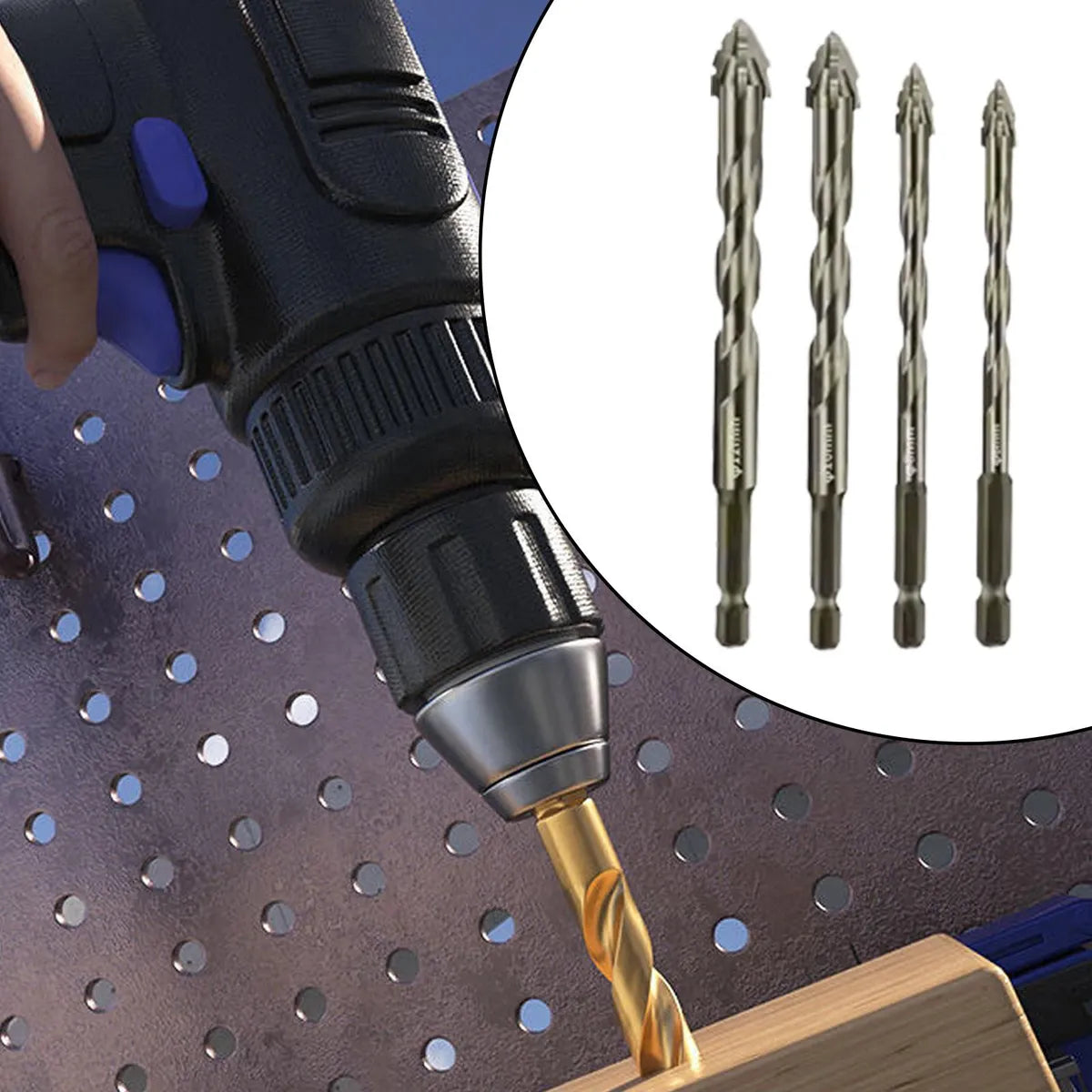 DrillMaster® -Juego 4 Brocas Excentricas Para Concreto