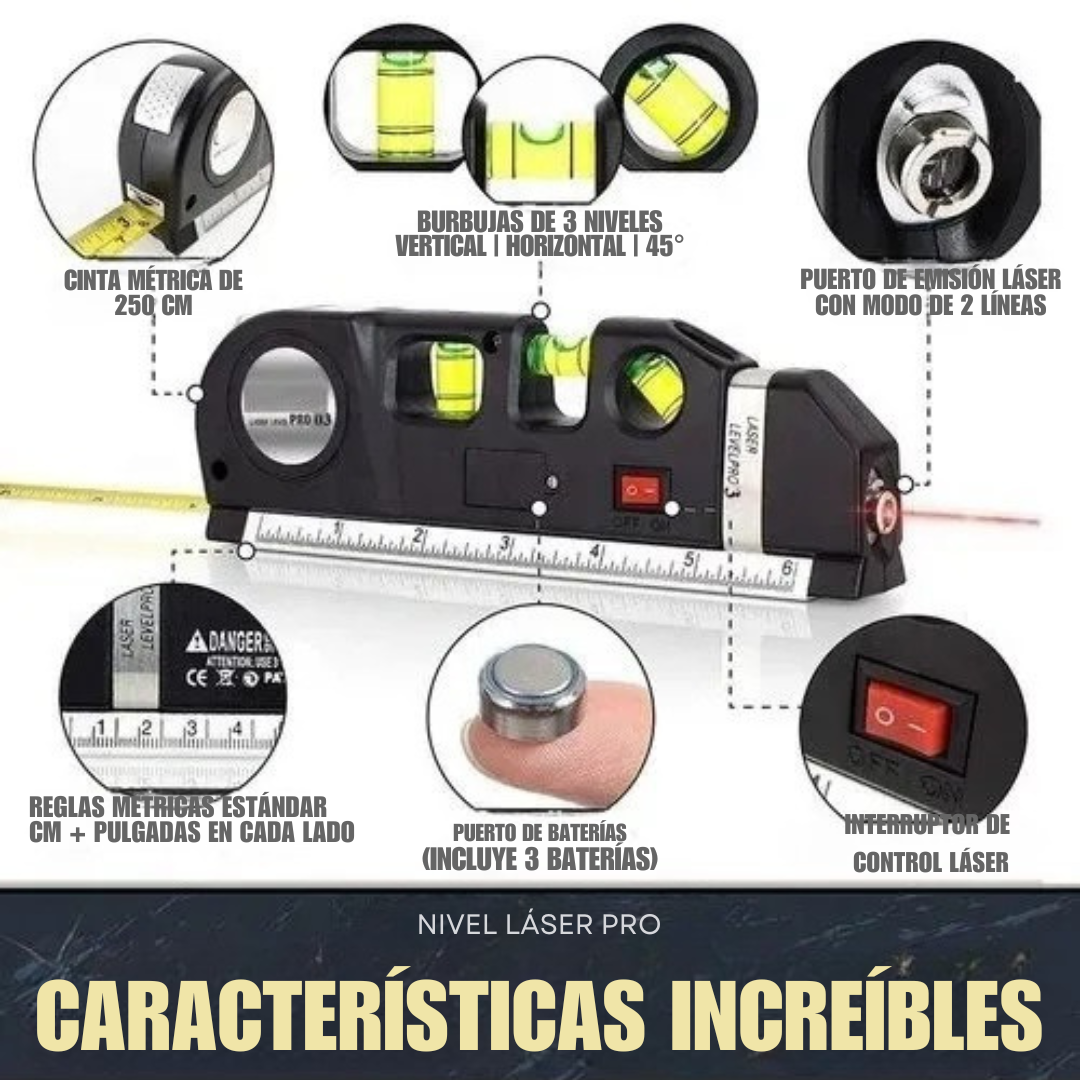 Nivel Laser De Linea Cruzada Alineador - LaserLine Pro®