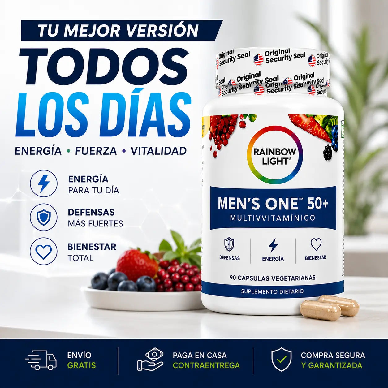 Multivitaminico RainbowMen® 90 Capsulas | 3 meses