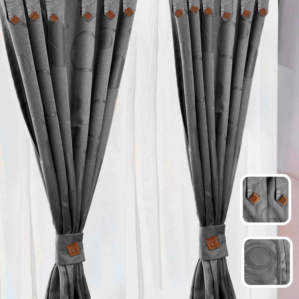 Juego de Cortinas Jacquard 280cm de ancho * 200cm de alto (2 Paneles de 140x200cm)