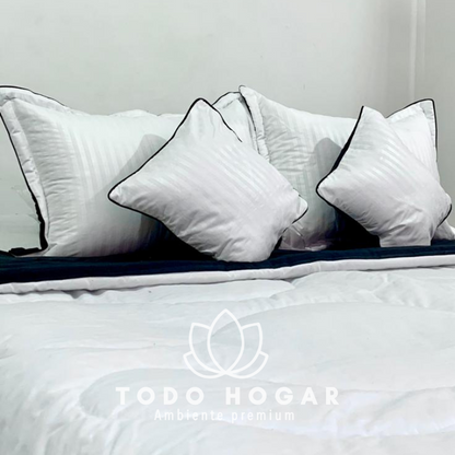 Edredon Acolchado Foam® + Cojines🎁| Cama Doble 1.40cm*1.90cm