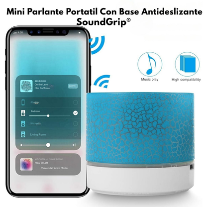 Mini Parlante Portatil Con Base Antideslizante SoundGrip®