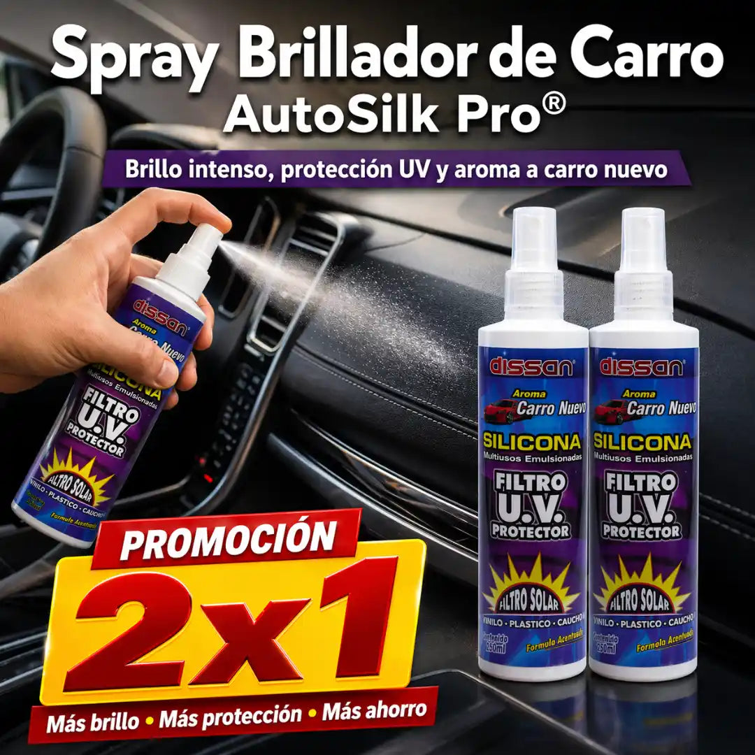 PAGUE 1 LLEVE 2 | Spray Brillador de Carro - AutoSilk Pro® ⭐️ Nueva IMAGEN