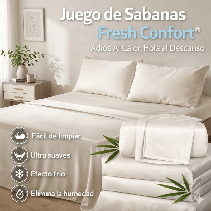 Juego de Sabanas Fresh Confort® | Adios Al Calor, Hola al Descanso