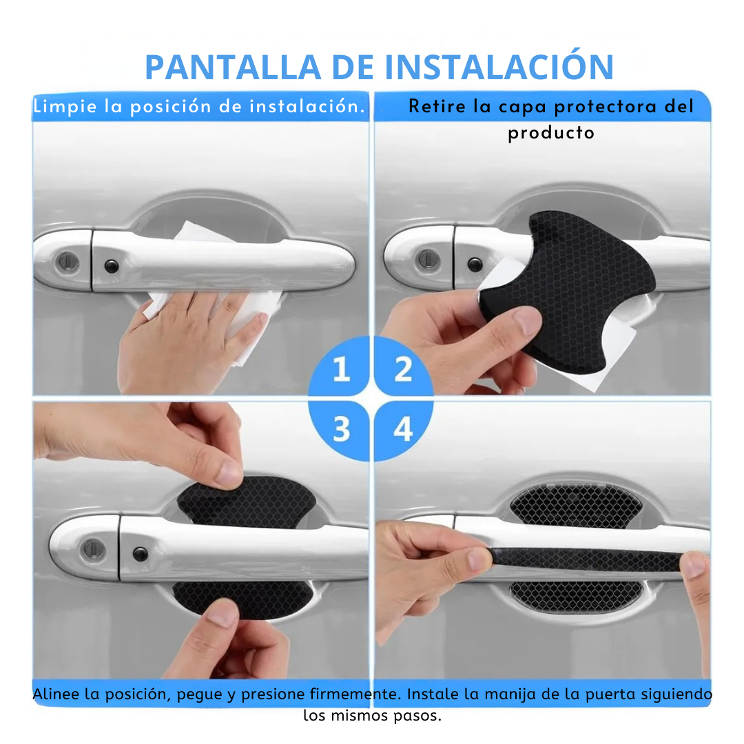 8 Protectores antirasguñas CarbonCar® | Se adapta a tu carro con estilo