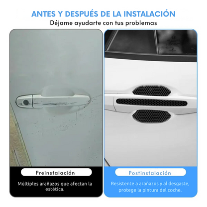 8 Protectores antirasguñas CarbonCar® | Se adapta a tu carro con estilo