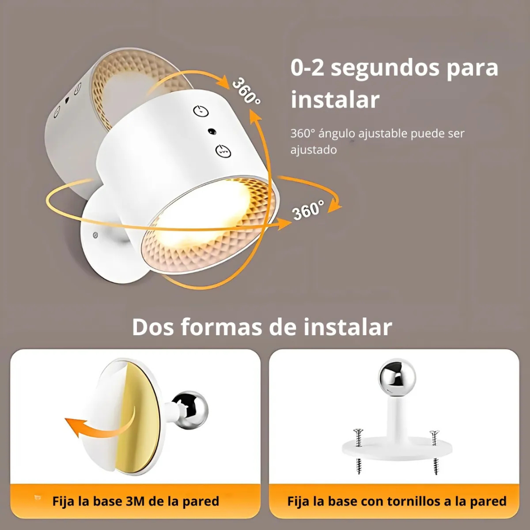 Lampara Led Magnetica Pared - MagnaLight