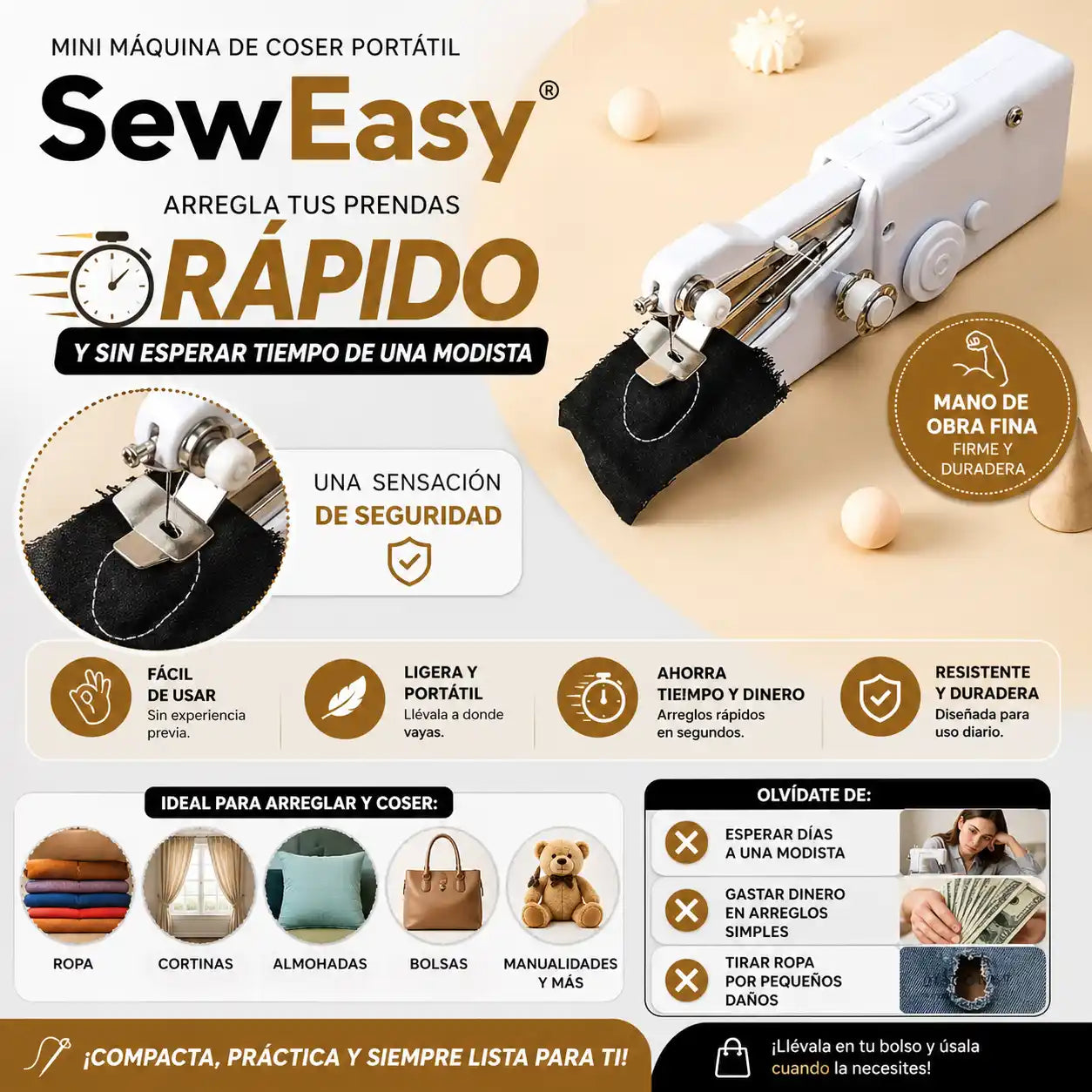 Mini Maquina De Coser Portatil - SewEasy®