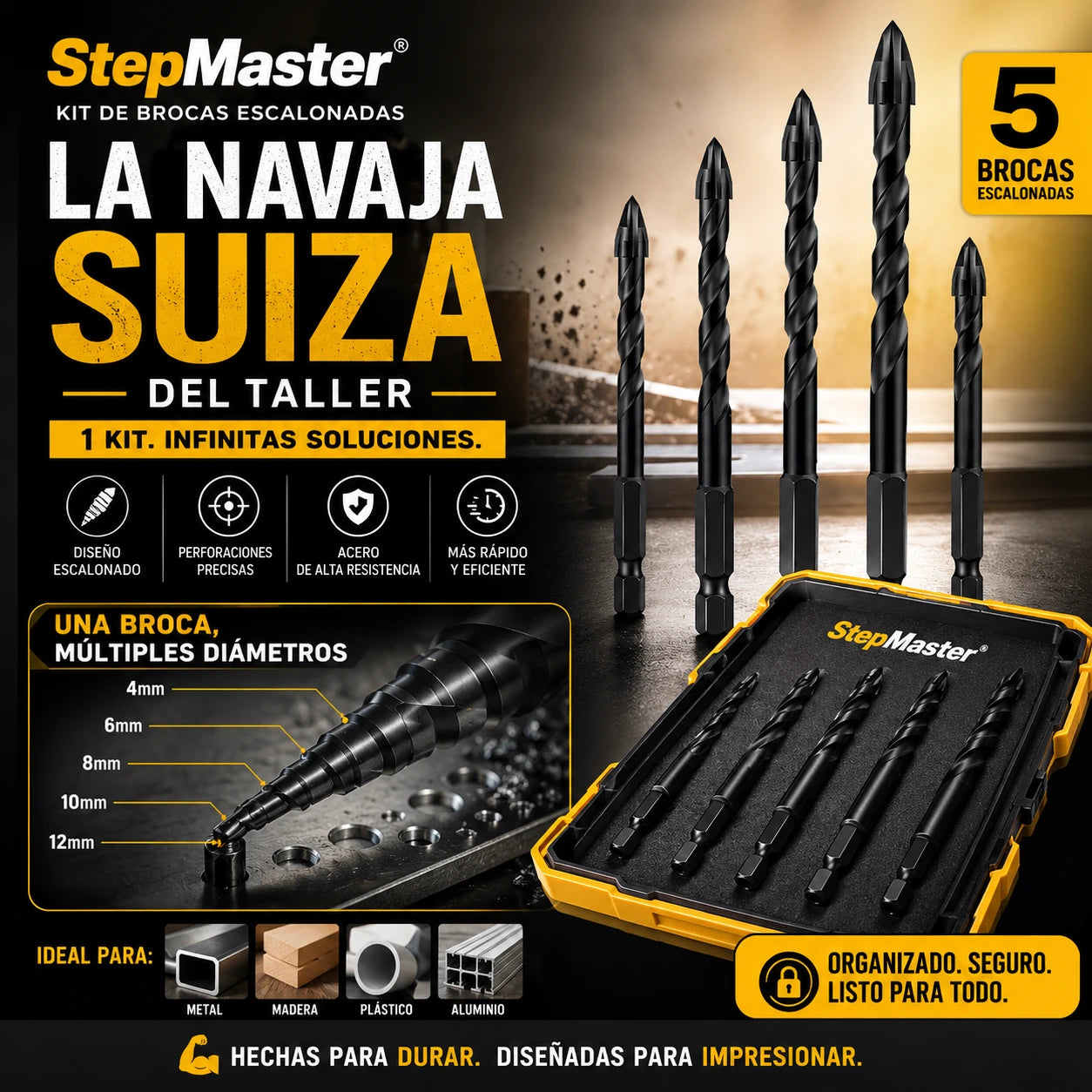 Kit De Brocas Escalonadas - StepMaster