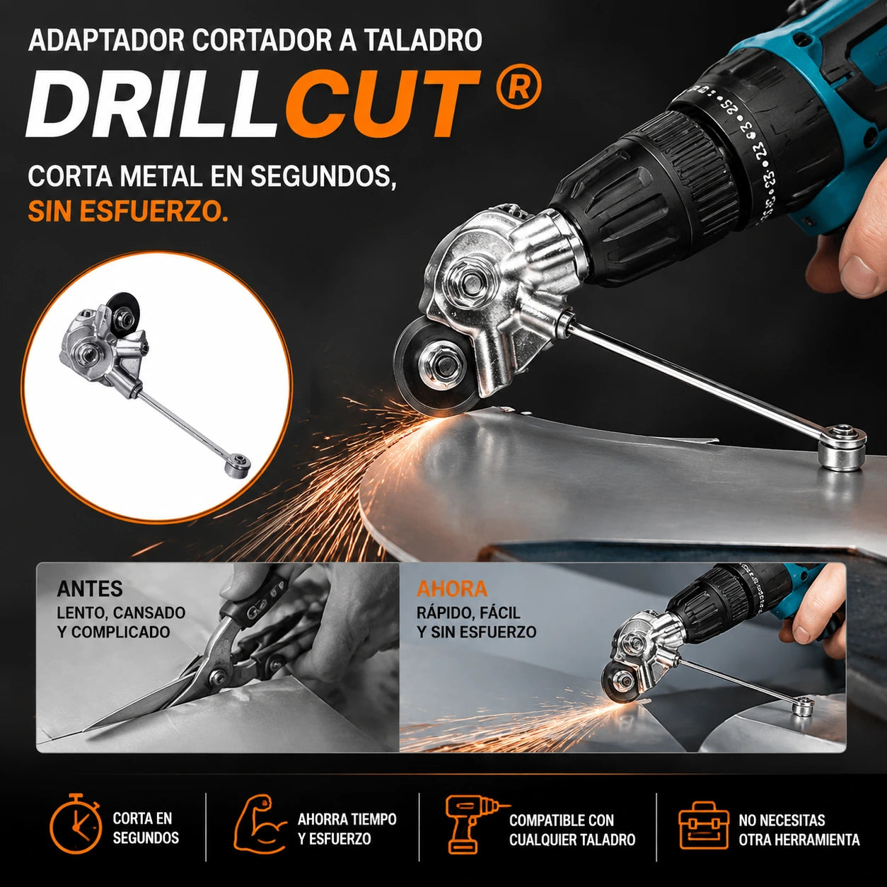 Adaptador Cortador a Taladro DrillCut®