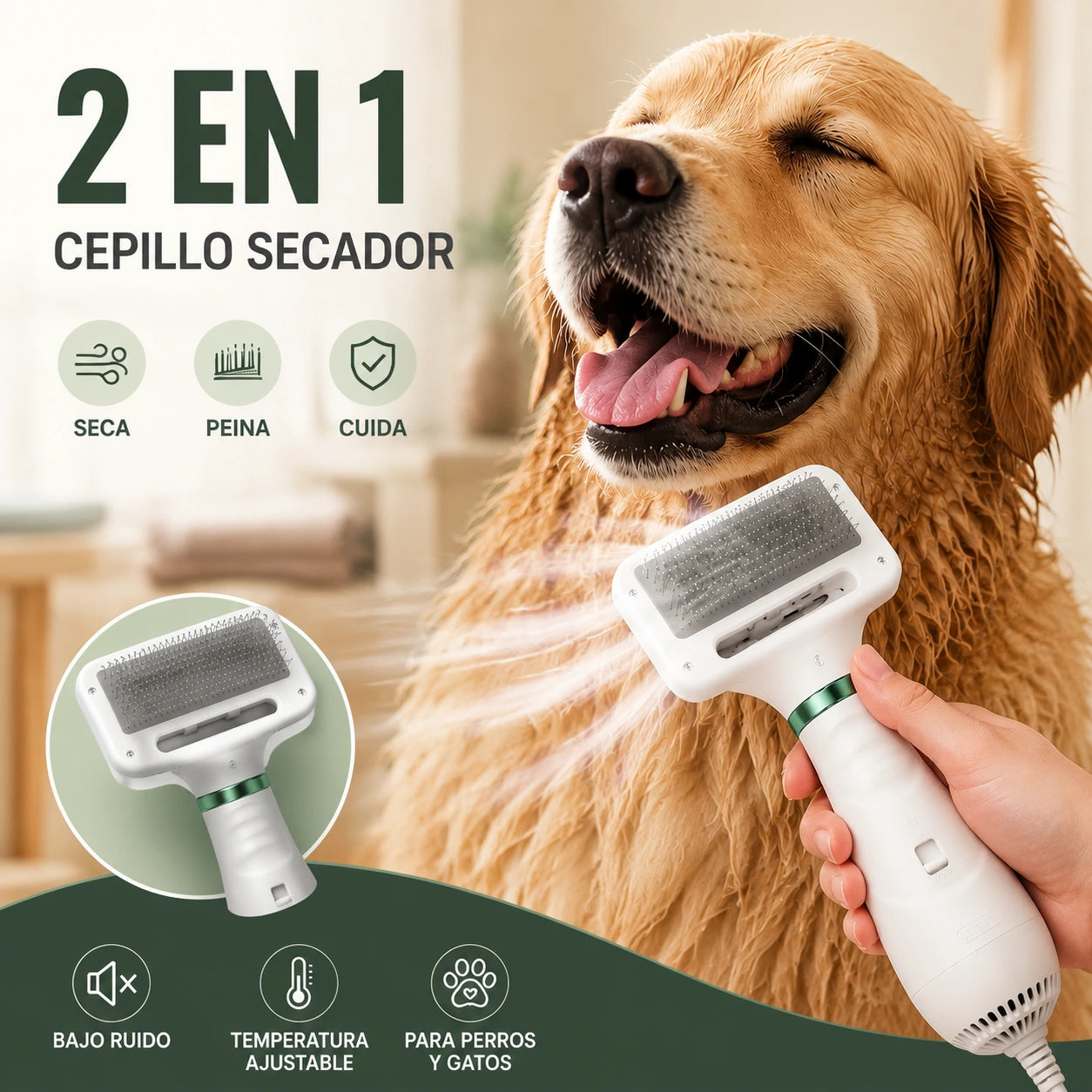 Cepillo Secador Mascotas - FurDry™
