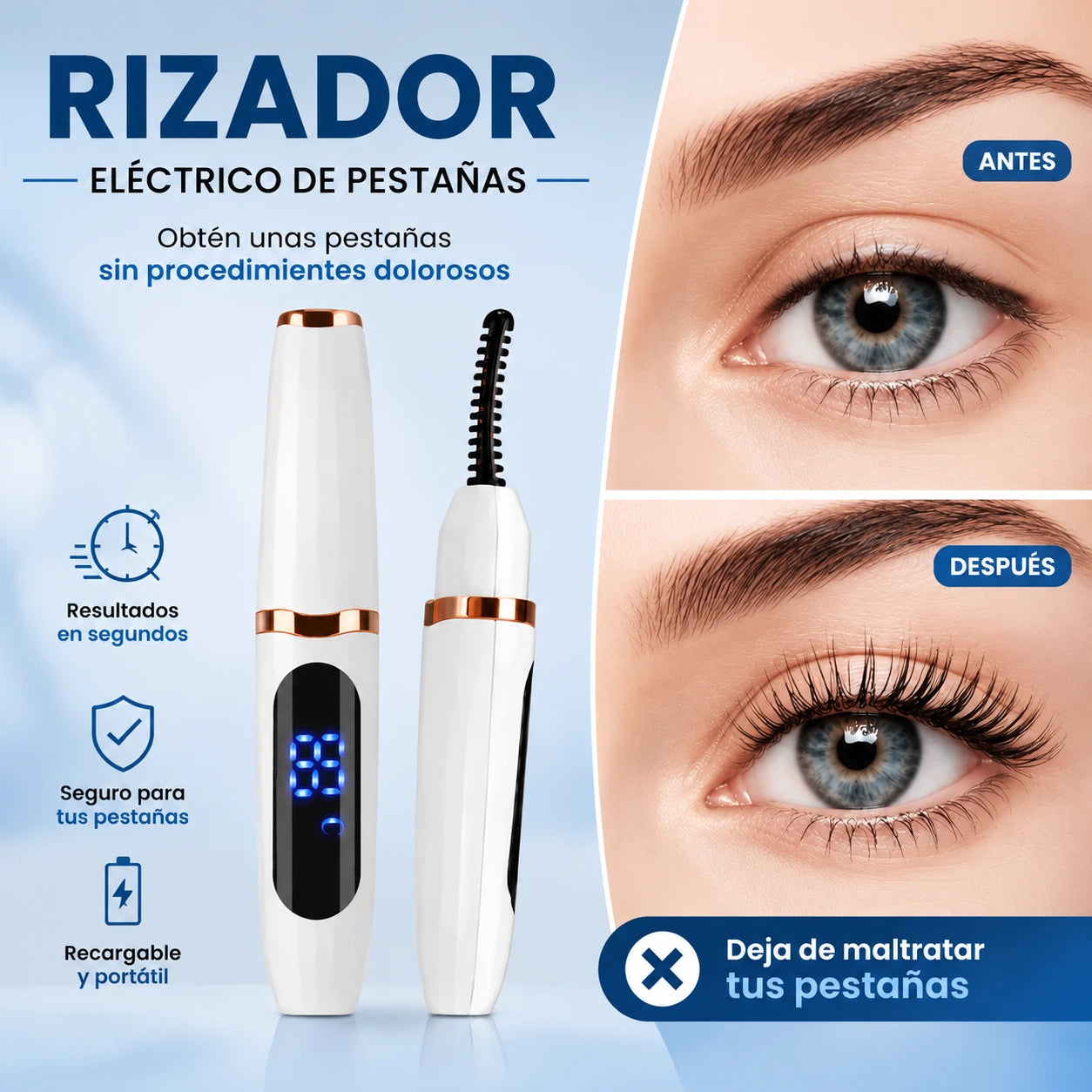 Rizador Electrico De Pestanas l Obtén uns pestañas sin procedimientos dolorosos