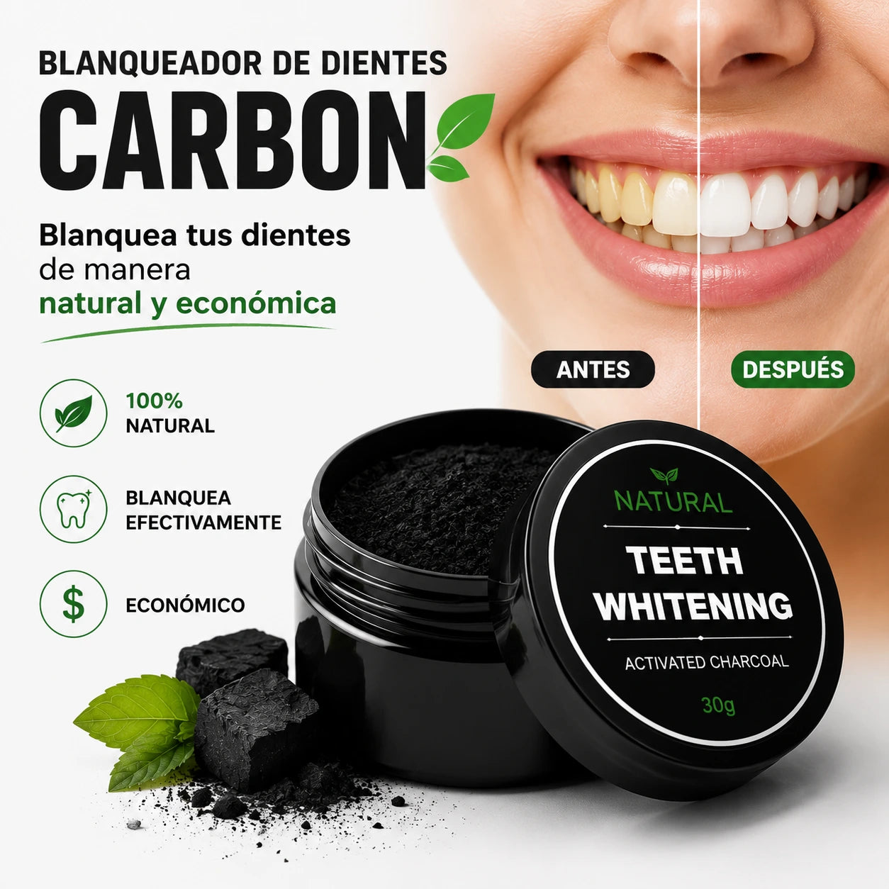 Blanqueador De Dientes Carbon