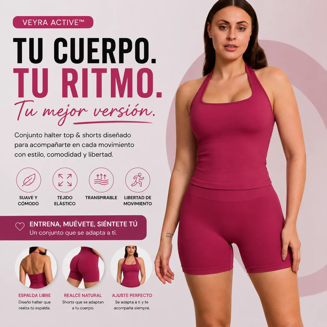 Conjunto Deportivo Short Y Top - FitLuxe™