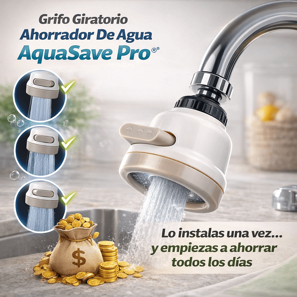 Grifo Giratorio Ahorrador De Agua - AquaSave Pro®