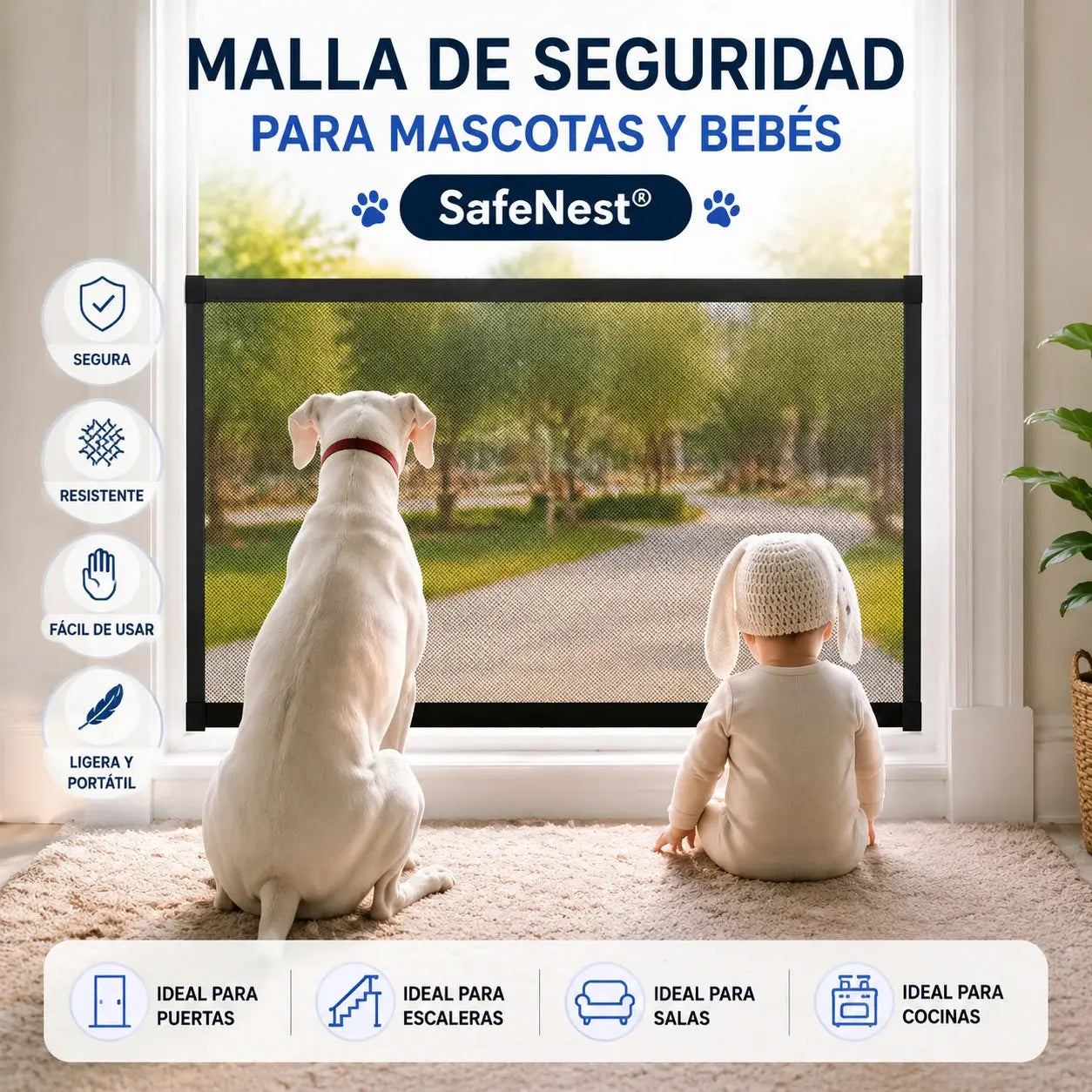 PAGUE 1 LLEVA 2 Malla De Seguridad Para Mascotas Y Bebes SafeNest®