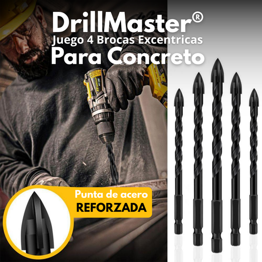 DrillMaster® -Juego 4 Brocas Excentricas Para Concreto
