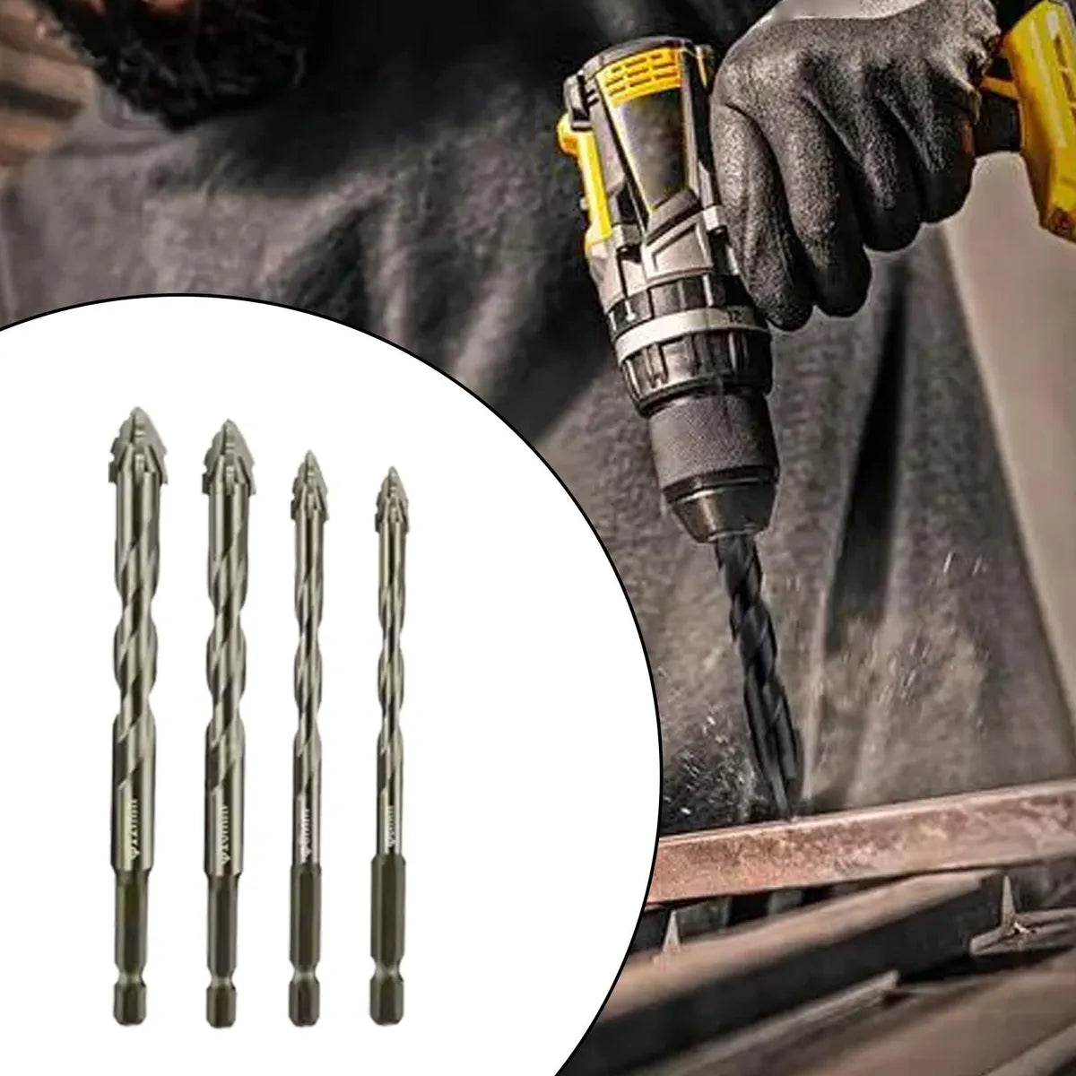 DrillMaster® -Juego 4 Brocas Excentricas Para Concreto