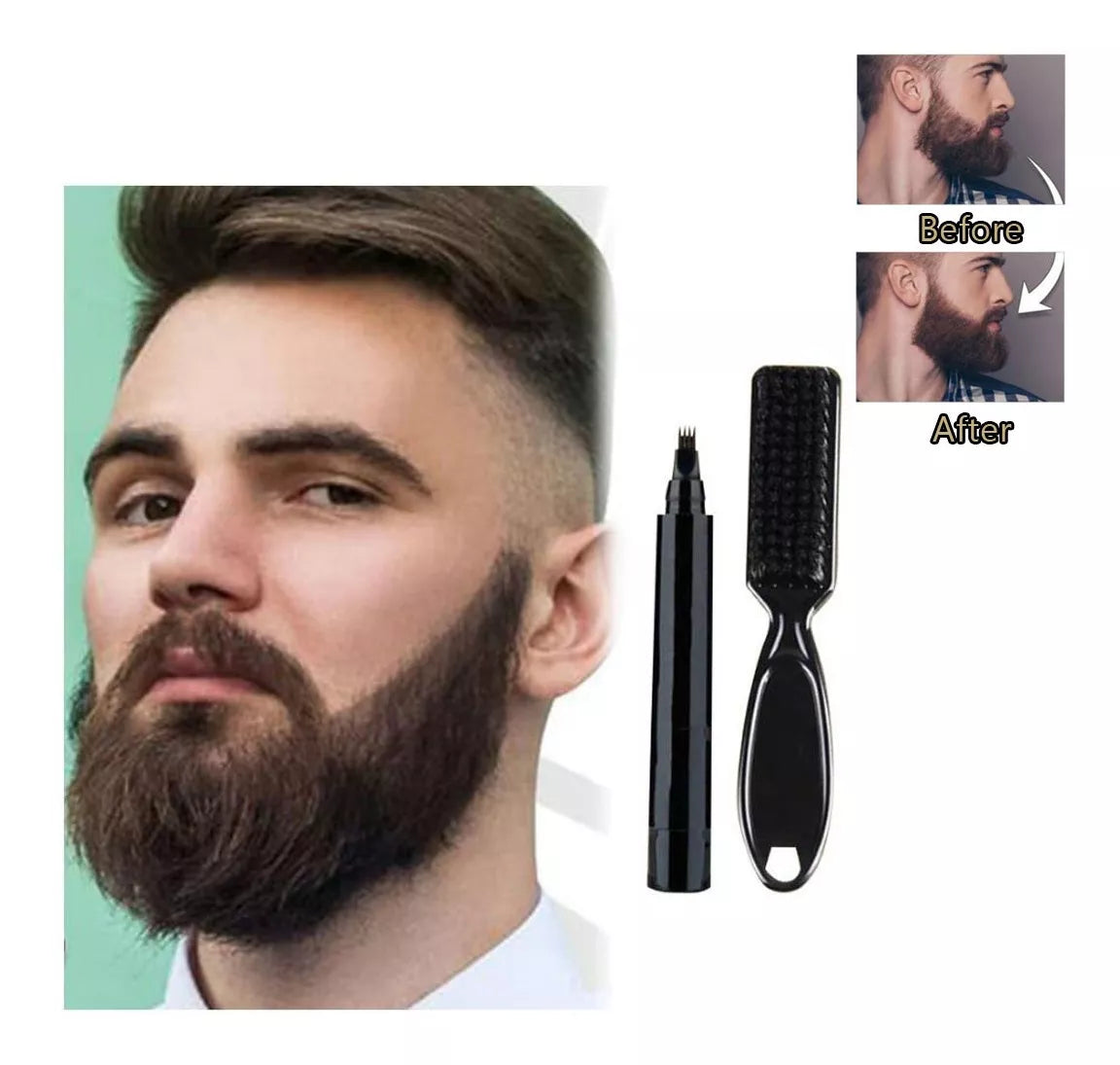 KIT BARBA LEÑADOR Lapiz+Cepillo