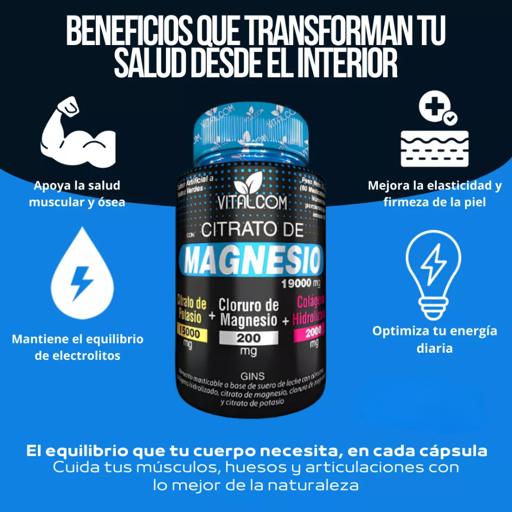 Citrato de Magnesio 500gr MagnesiVida®