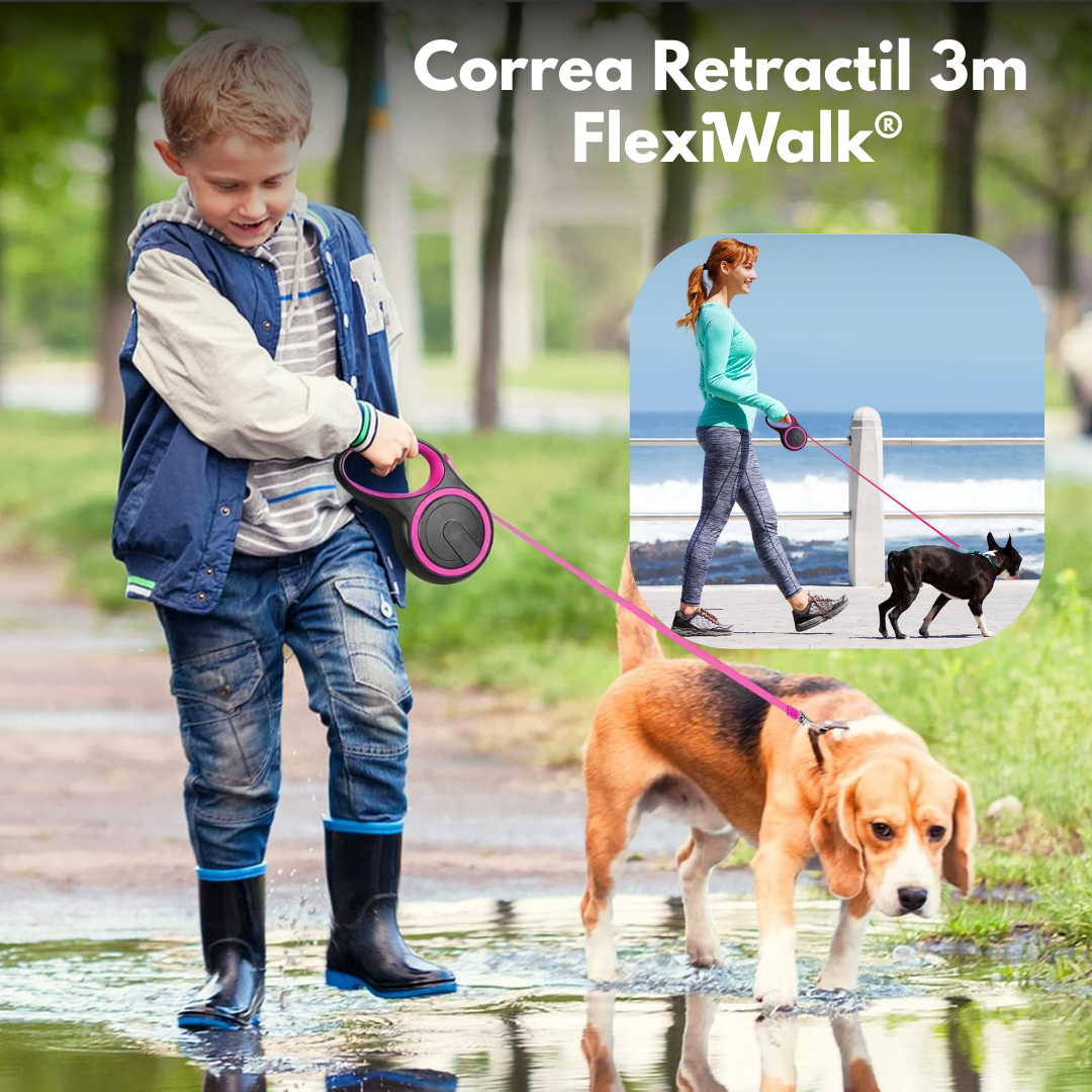 Correa Retractil 3m -  FlexiWalk®