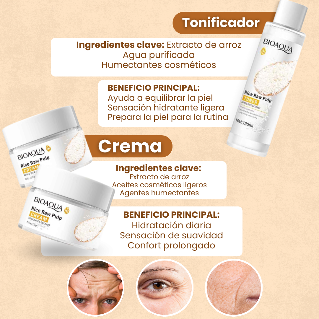 Set Bioaqua Extracto Arroz