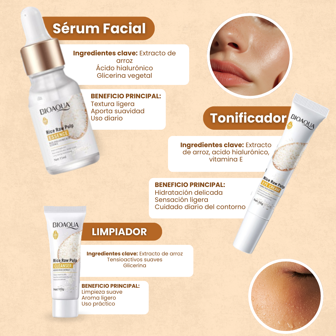 Set Bioaqua Extracto Arroz