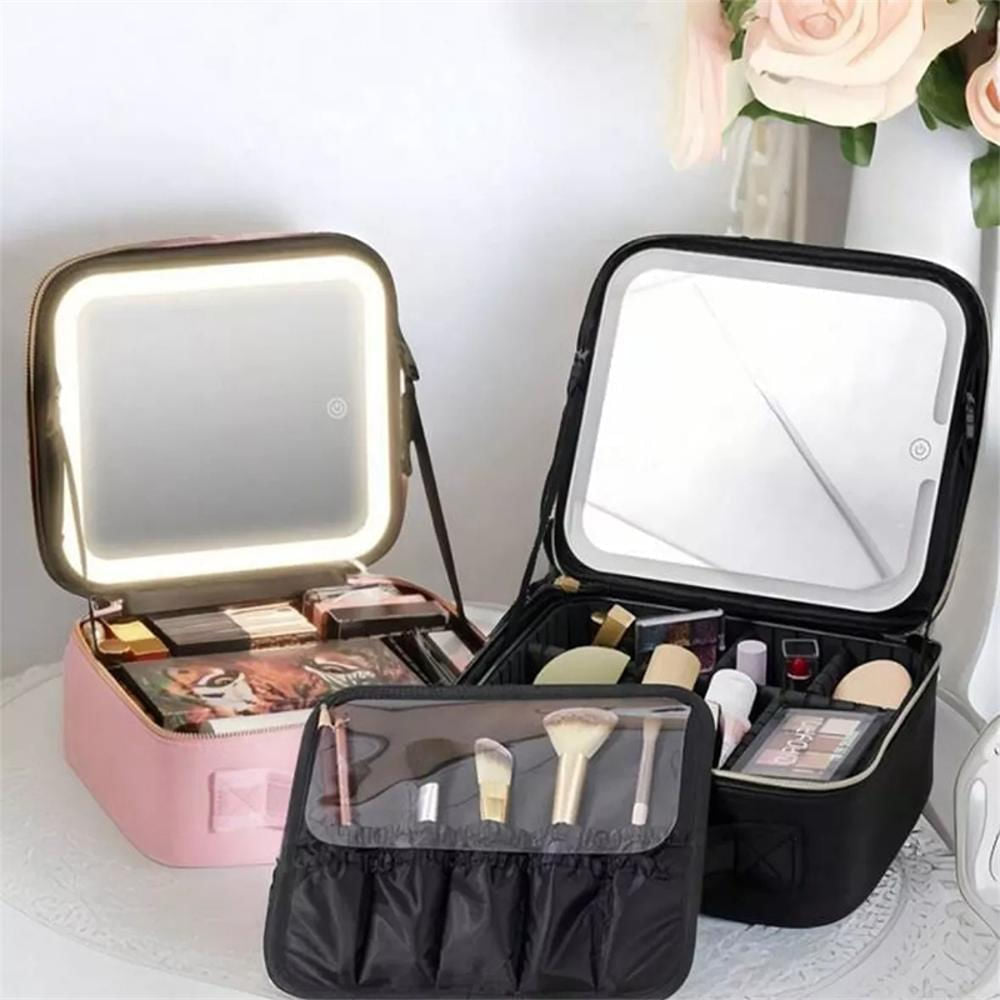 Cosmetiquera Con Espejo Led - LumiCase®